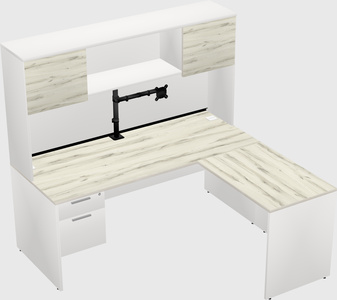 L-shaped office desk
