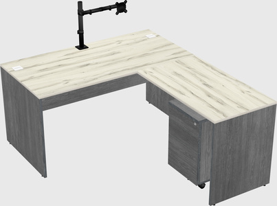 L-shaped office desk