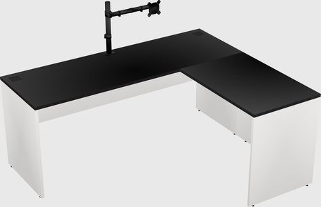 L-shaped office desk