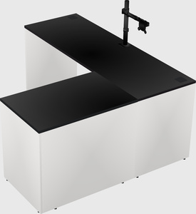 L-shaped office desk