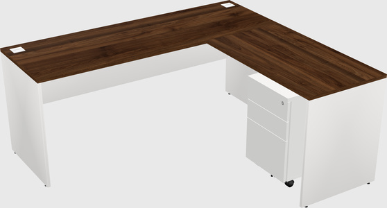L-shaped office desk