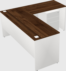 L-shaped office desk