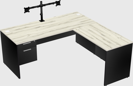 L-shaped office desk