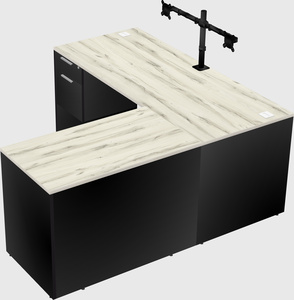L-shaped office desk
