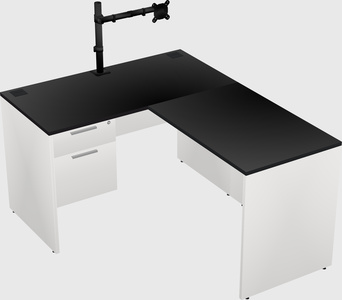 L-shaped office desk