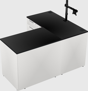 L-shaped office desk