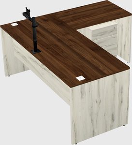L-shaped office desk