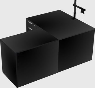 L-shaped office desk