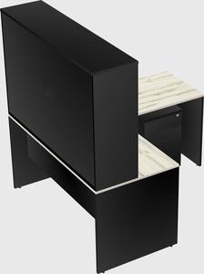 L-shaped office desk