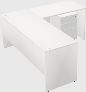 L-shaped office desk