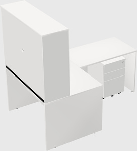 L-shaped office desk
