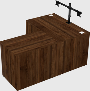 L-shaped office desk