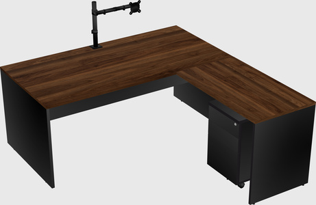 L-shaped office desk