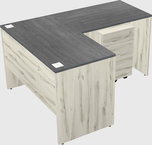 L-shaped office desk