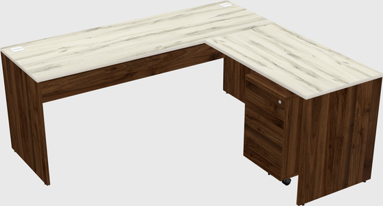 L-shaped office desk
