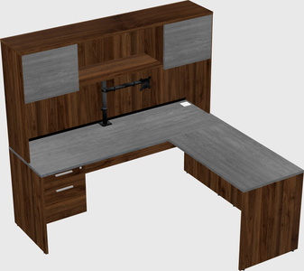L-shaped office desk