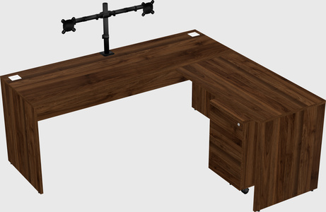 L-shaped office desk