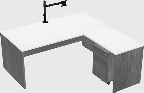 L-shaped office desk