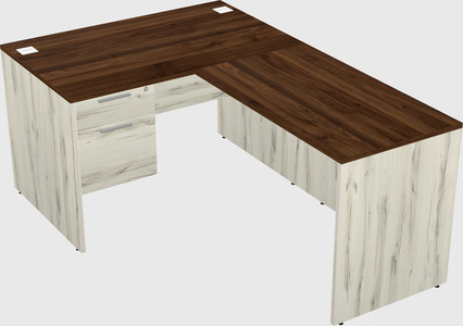 L-shaped office desk
