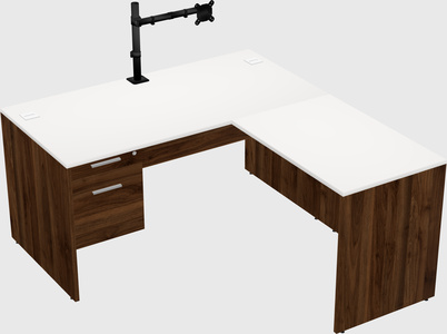 L-shaped office desk