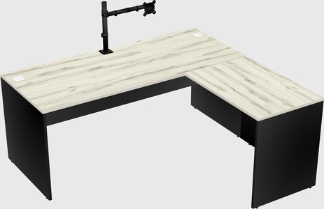 L-shaped office desk