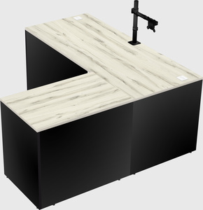 L-shaped office desk