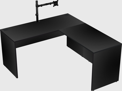 L-shaped office desk