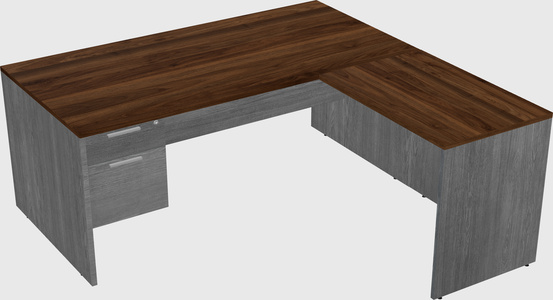 L-shaped office desk