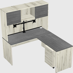 L-shaped office desk