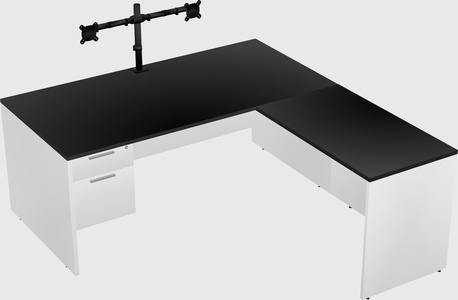 L-shaped office desk