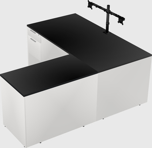 L-shaped office desk
