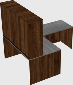 L-shaped office desk