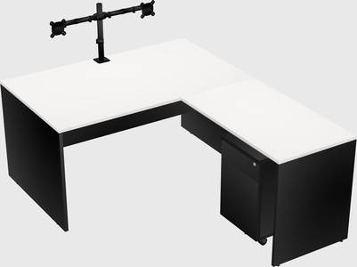 L-shaped office desk