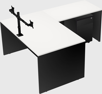 L-shaped office desk