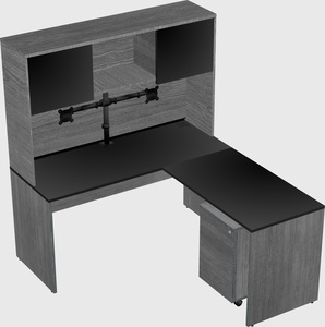 L-shaped office desk