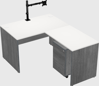 L-shaped office desk