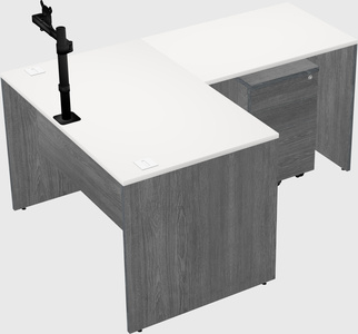 L-shaped office desk