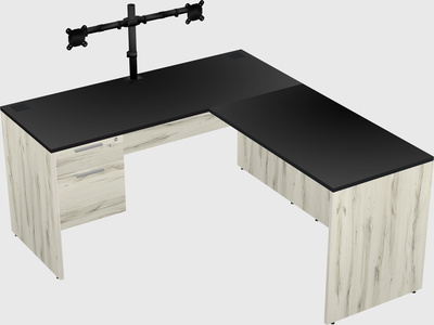 L-shaped office desk
