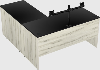 L-shaped office desk