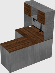 L-shaped office desk