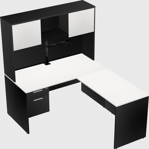 L-shaped office desk