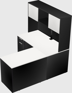 L-shaped office desk