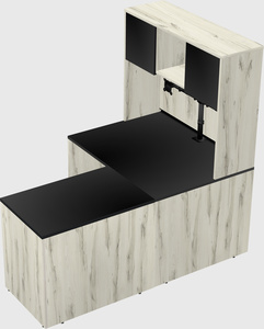 L-shaped office desk