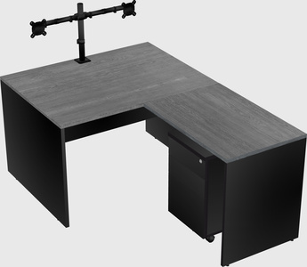 L-shaped office desk