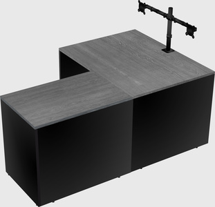 L-shaped office desk