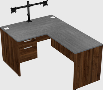 L-shaped office desk