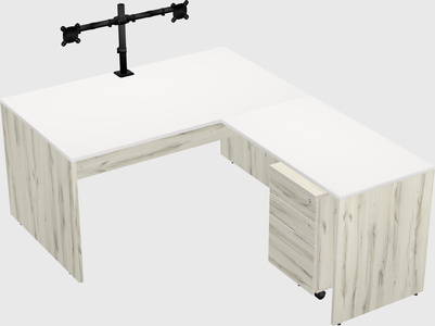 L-shaped office desk