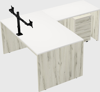 L-shaped office desk
