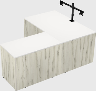 L-shaped office desk