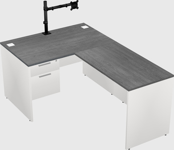 L-shaped office desk